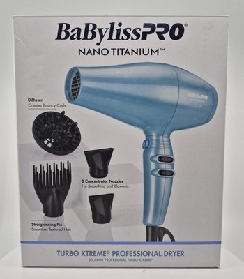 BaBylissPRO Nano Titanium Turbo Xtreme Professional Dryer Blue (Open Box)