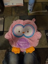 Różowa sowa Pluszowy plecak Dziewczęca Szkoła Torba niemowlęca 17" Miękkie sznurki Pakiet Maluch