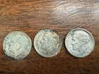 Lot of 3 90% Silver Roosevelt Dimes 10C Circulated 1952 1952D 1952 S