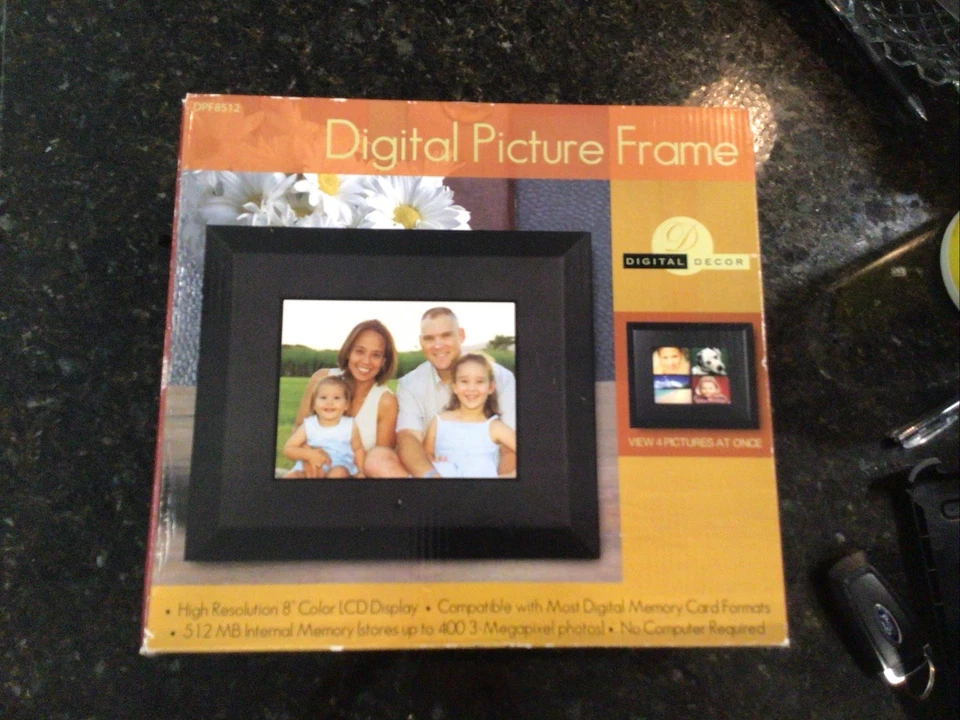 Digital Decor Digit 8" Photo Frame Black Frame DPF8512 NEW in BOX  512MB Memory - Image 3 of 4
