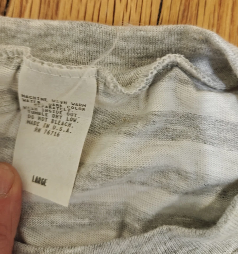 Vintage Malcolm X MLK Nelson Mandela Shirt Striped  Single Stitch T-shirt  L - Image 4 of 4