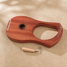Beginner-Friendly 7-String String Harp  Smooth Polished Finish, Warm Look,