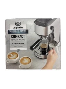 CALPHALON COMPACT ESPRESSO MACHINE, MILK FROTHER, BVCLECM-PMPMN, STAINLESS -NEW