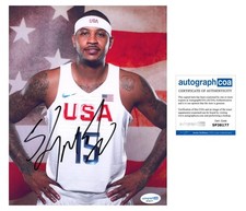 Carmelo Anthony AUTOGRAPH Signed USA Basketball Olympics Gold 8x10 Photo ACOA