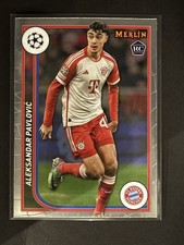 2023-24 Topps Merlin UEFA Aleksandar Pavlovic #42 RC Rookie Soccer Card. rookie card picture