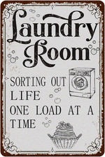 Vintage Laundry Room Signs Retro Laundry Metal Signs Wall Decor