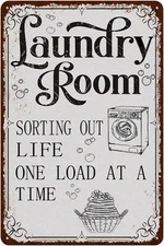 Vintage Laundry Room Signs Retro Laundry Metal Signs Wall Decor