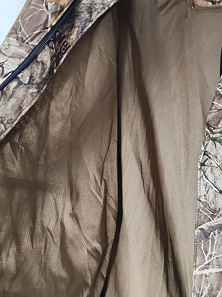 Jacket Mens Real Tree XXL Edge Scent Factor Camo Hunting Outdoor Gear Full Zip - Image 4 of 4