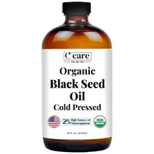 Black Seed Oil Organic Cold Pressed Unrefined Glass 16 Fl Oz Pack of 1 