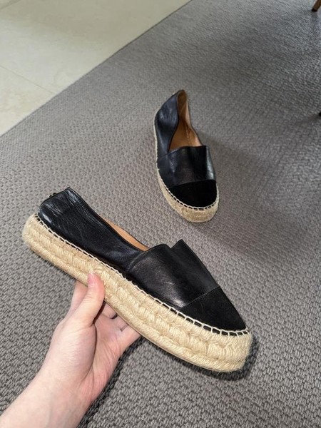 Women Carvela Espadrilles Black Leather 40