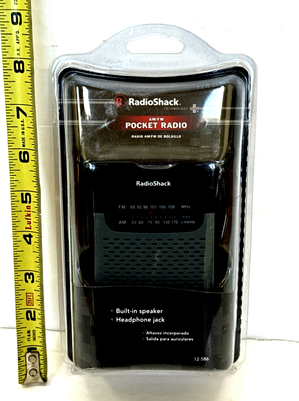 Radio Shack Vintage AM FM Pocket Radio Model 1200586 - Brand