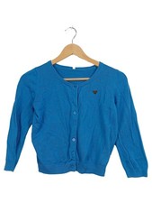 Blutsgeschwister Strickjacke Damen Gr. S Blau Lochmuster Cardigan