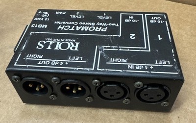 Rolls Promatch black Two-Way Stereo Converter MB15 Audio Interface RCA to XLR