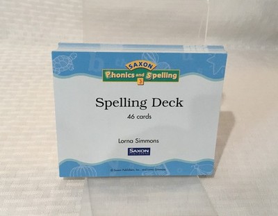 SAXON PHONICS & SPELLING / SPELLING DECK / 46 CARDS / 3RD GRADE