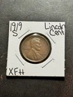 1919 S Lincoln Wheat Cent Penny XF Extra Fine Better Date 1c Coin (Raw18925)