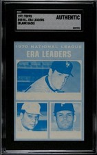 TOM SEAVER 1971 Topps #68  ERA Leaders  Unique Color Separation PROOF  Blue SGC