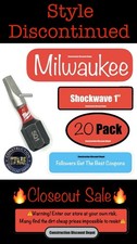 SURPLUS STOCK SALE 20 Pack Milwaukee Shockwave Impact Duty Bit Set SQ1 Bit