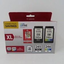 Canon PG-245XL Black  CL-246XL Color Ink Cartridge Set 8278B005 Genuine Sealed