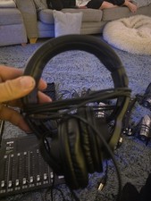Audio-Technica ATH-M20X Black Studio Headphones Used Good Condition