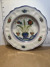 Deruta Italian Pottery 10in Carnation Garofano Serving Bowl