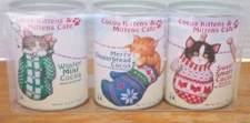 Cocoa Kittens & Mitten Cafe ©Mary Engelbreit-3 Oval Tins-McSteven’s Inc-unopened