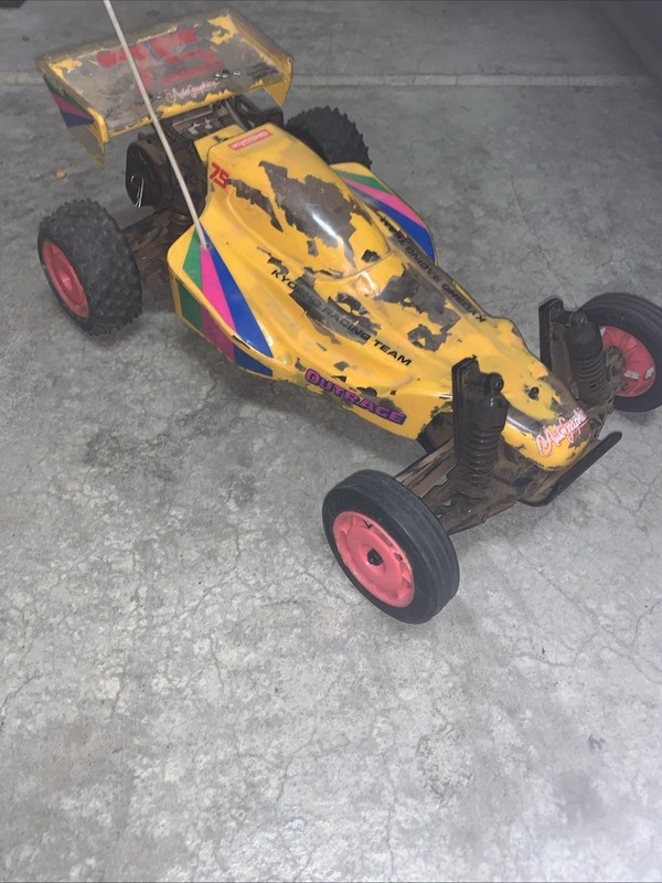 vintage Rc Car Kyosho outrage  buggy For Rebuild Parts Only