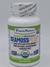 Power by Naturals SEAMOSS PLUS, 60 capsules. Exp: 06/2026