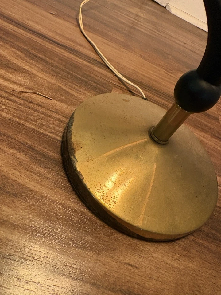 Rembrandt Gazelle Antelope Table Lamp VTG MCM Orig Fiberglass Shade 29" WORKS - Image 3 of 4