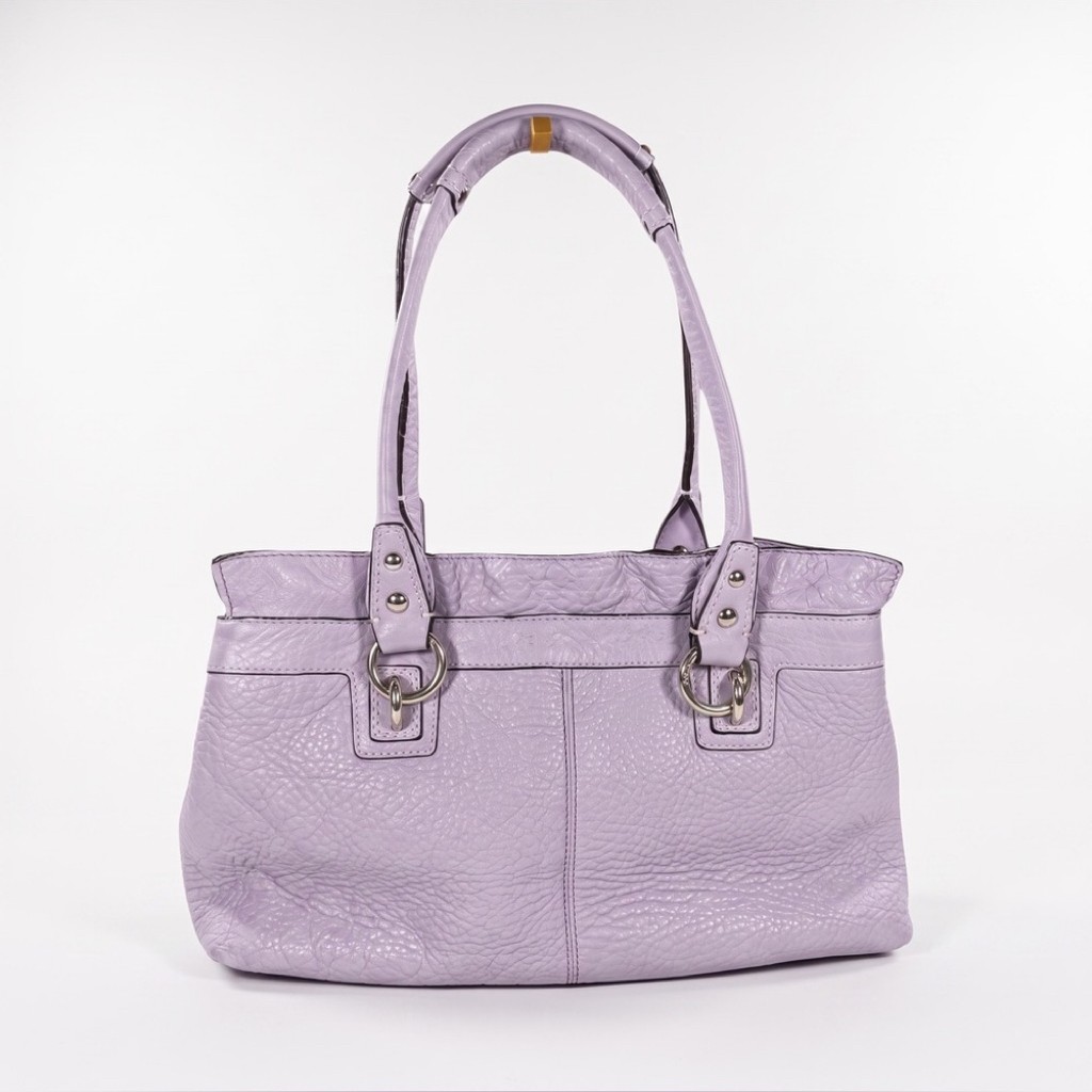 Coach Lavender Leather Shoulder Tote - Gem