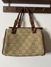 CELINE Triomphe Satchel Top Handle Bag Brown ...