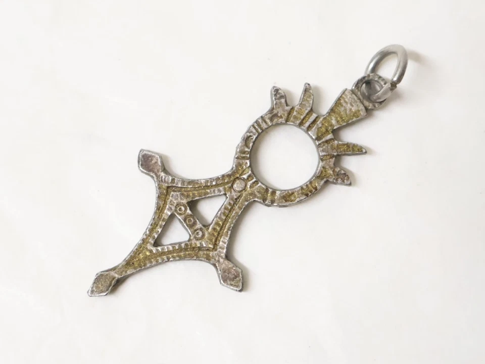 Ancien 4 Croix du Sud Agadez Sahara Berbères Touaregs en argent XIX-XXe siècle - Photo 2/4