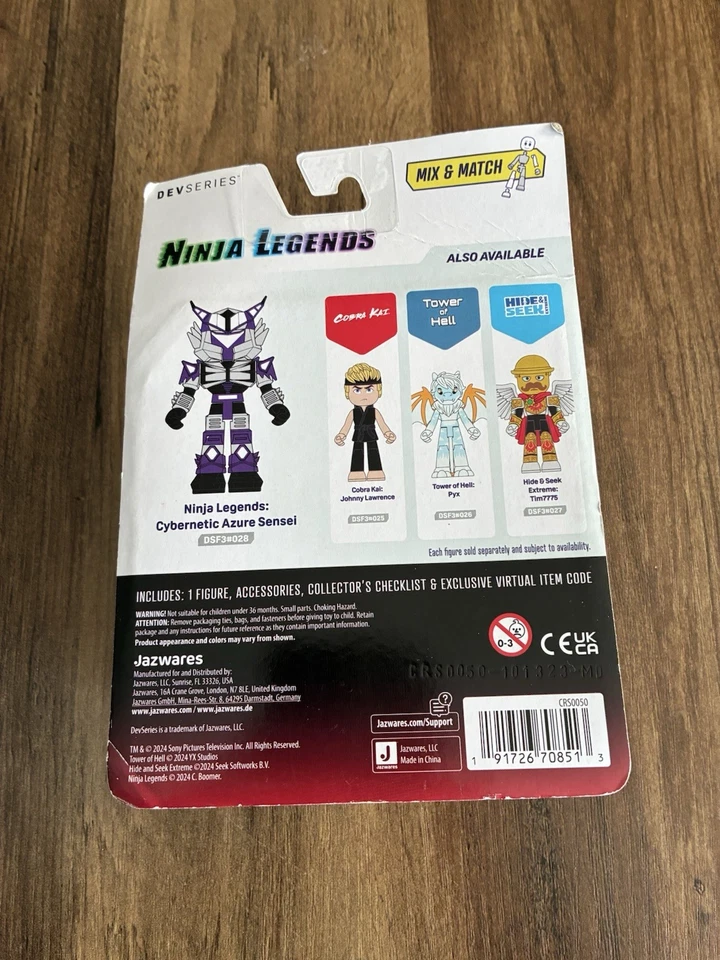 Figura de 3 pulgadas Roblox Ninja Legends Cybernetic Azure Sensei con código de artículo virtual Nuevo en paquete Foto 2 de 2