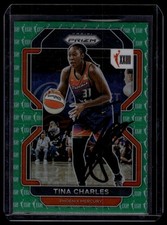 2022 Panini Prizm WNBA #159 Tina Charles Green W25 Signed Auto