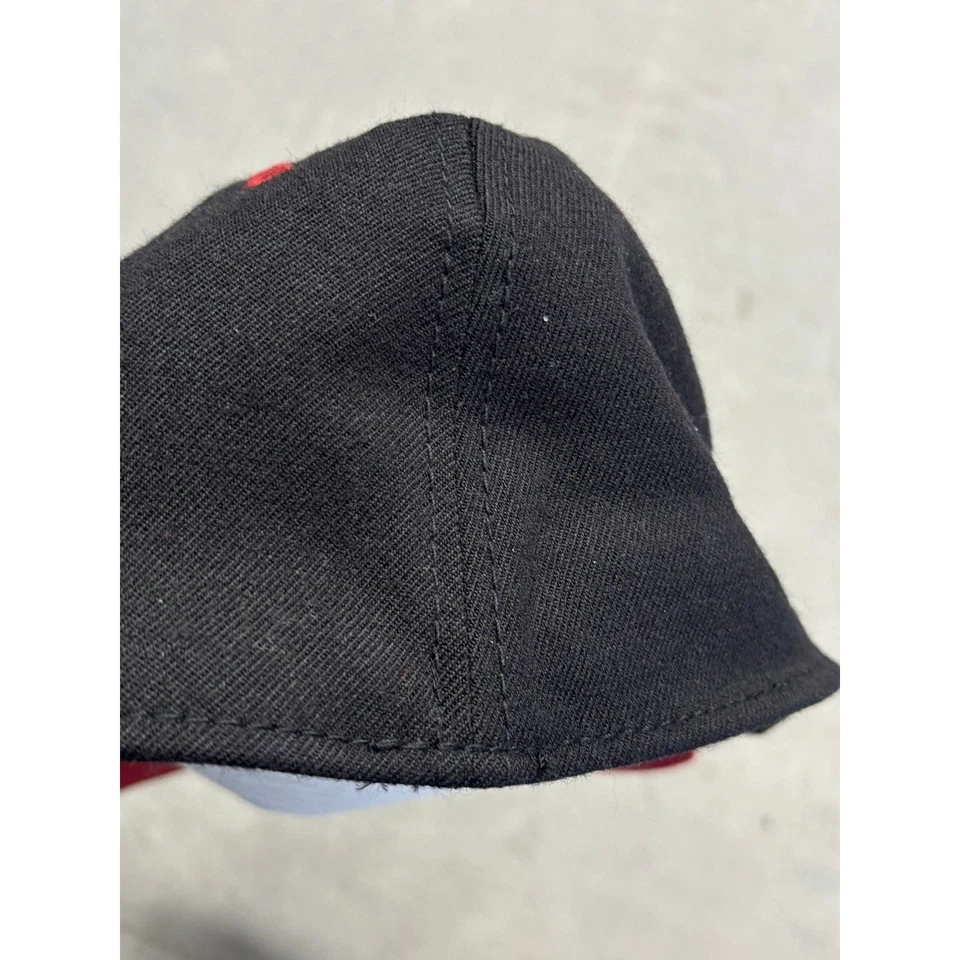 Gorra de béisbol Oakley Flex Fit negra roja con logotipo Snapback ala plana talla L-XL Foto 3 de 4