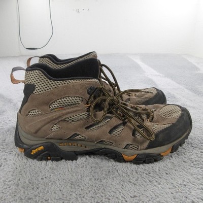 Merrell Moab Ventilator Mid Boots Mens Size 11.5 Brown Suede Hiking Trail Vibram