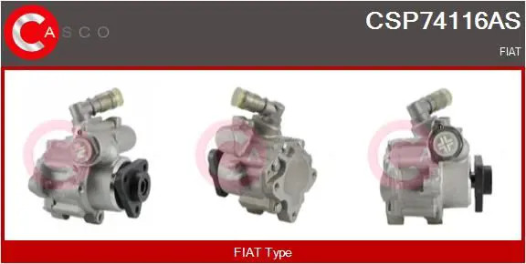 Pompa servosterzo idraulico senza puleggia CSP74116AS CASCO per FIAT