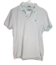Ted Baker Men's Size 6 L Light Green Collared Short Sleeve Polo Golf Shirt