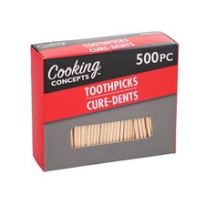 Wooden Toothpicks 500 Count Box 2.5 Inch Natural Birch Wood Fine Tip Disposable