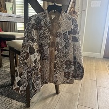 Alfred Dunner Quilted Patchwork Jacket Brown ...