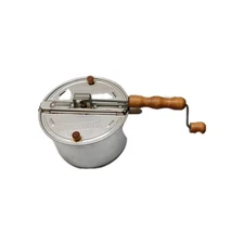 The Genuine Whirley-Pop Popcorn Maker Popper Stainless Steel Hand Crank