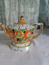 Vintage hand painted teapot Takito Co Lusterware Japan