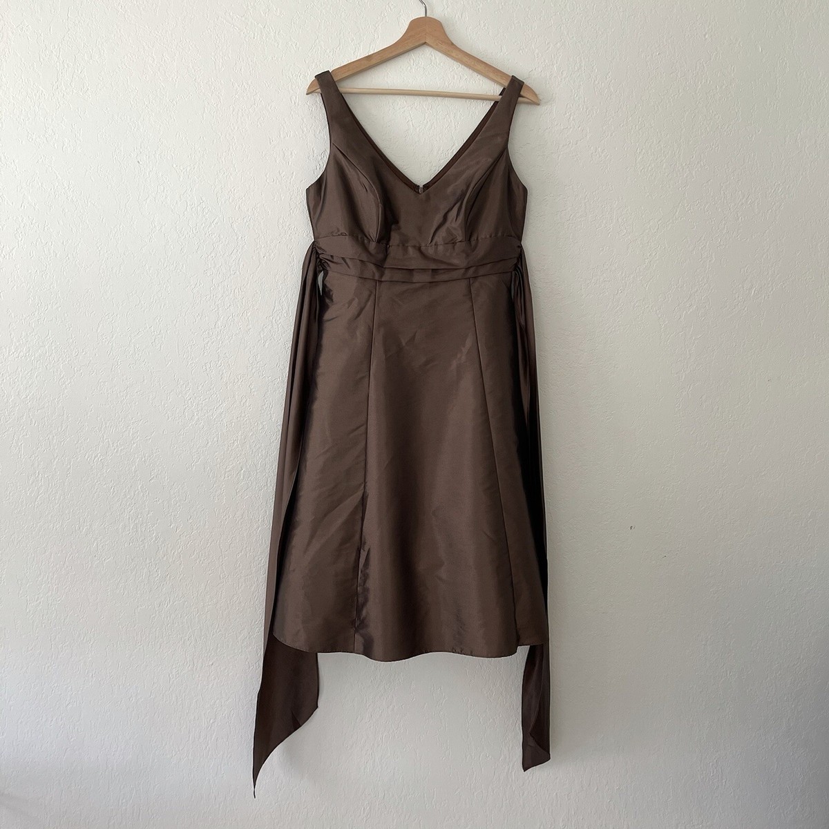 David's Bridal brown prom bridesmaid formal dress SZ: 10 | eBay