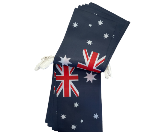 Australia Flag Bunting 20 Polyester Fabric Bunting Australian Flags - Picture 2 of 6