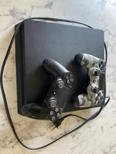 Sony PlayStation 4 Slim 500GB Gaming Console with 2 Controllers - Black