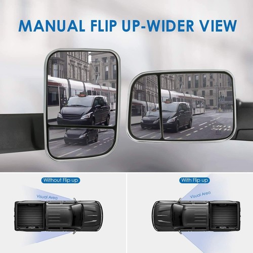 Pair Chrome Power Heated Towing Mirrors for 1998-02 Dodge Ram 1500 2500 3500 New - Picture 3 of 14