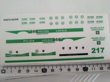 Kit Adesivi 1/43 Polizia Locale Milano  no decals tipografia Rif Punto 217
