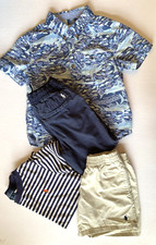 Lot of 4 Pc. Ralph Lauren Polo V Vines Shirt Shorts Pants Boys Size 4T Pony Logo