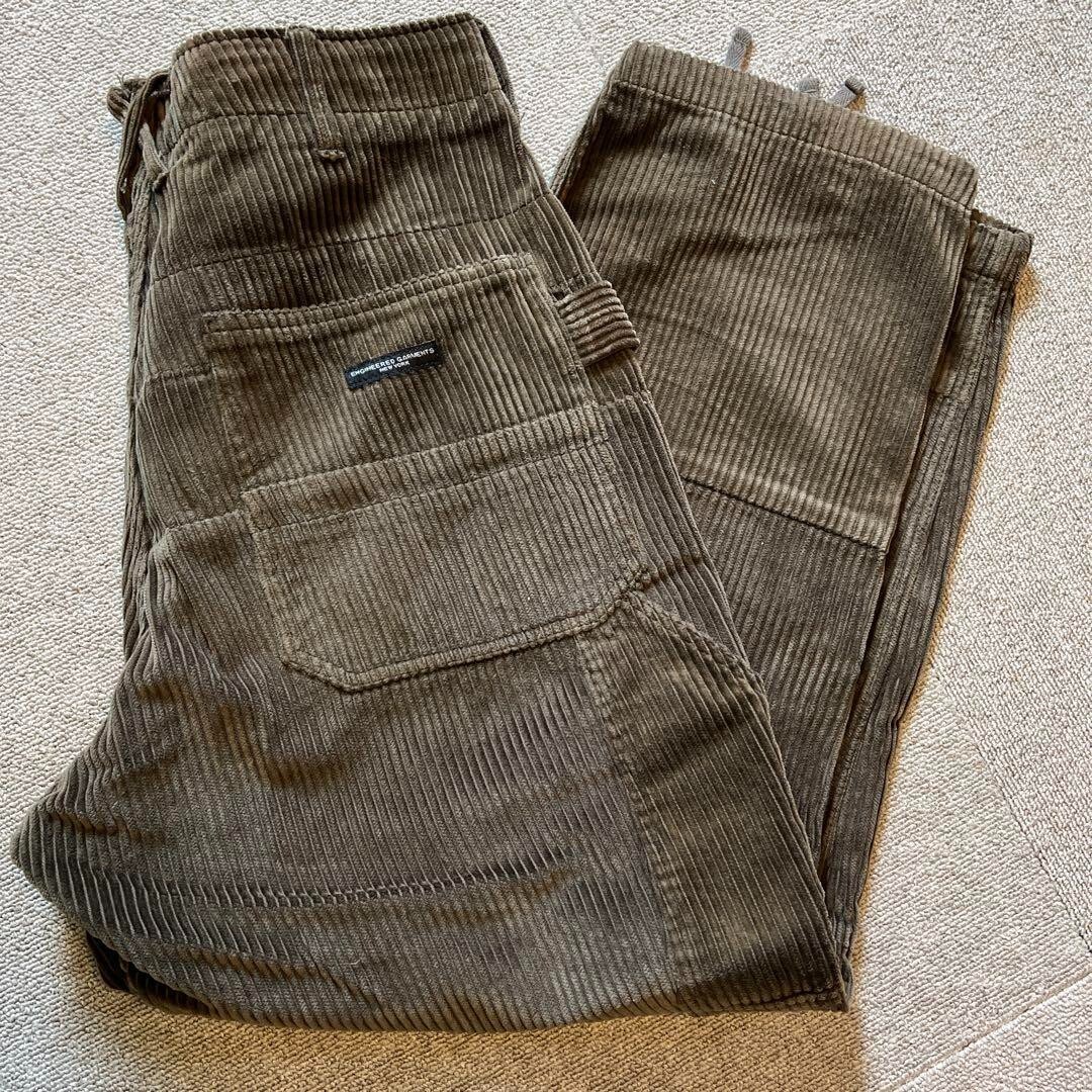 ENGINEERED GARMENTS corduroy painter PANTS 100% Cotton Olive ENGINEERED GARMENTS corduroy painter PANTS 100% Cotton Olive