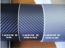 Vinyle covering Carbone 3D GRIS FONCE - Thermoformable - Largeur : 1,52 m
