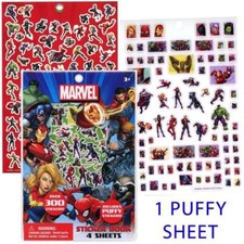 Marvel Avengers 4 Sheet Sticker Book with Puffy Stickers, 300 Stickers